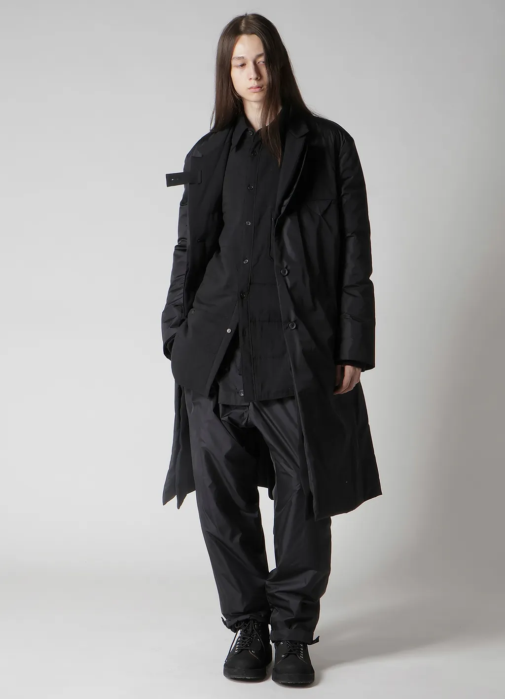 Wool Gabardine Pocket Detail Padded Pants
