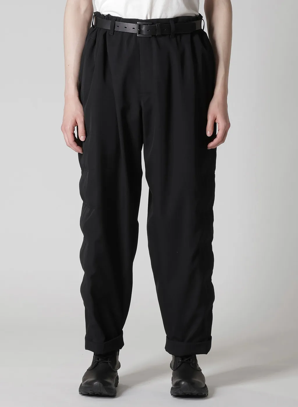 Wool Gabardine Side Padded Pants
