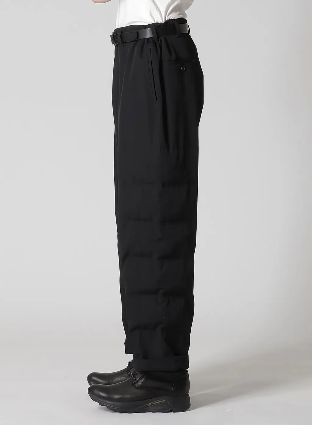 Wool Gabardine Side Padded Pants