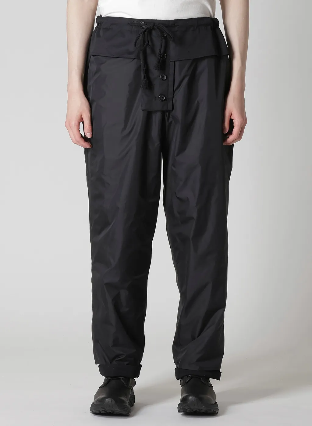 Wool Gabardine Side Padded Pants
