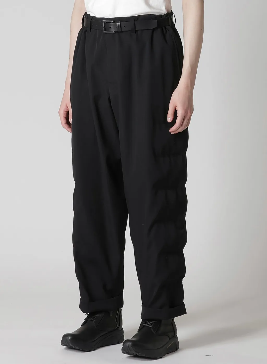 Wool Gabardine Side Padded Pants