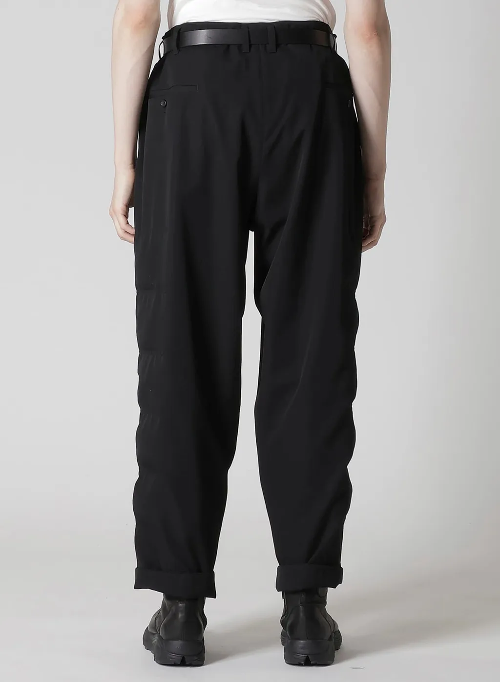 Wool Gabardine Side Padded Pants
