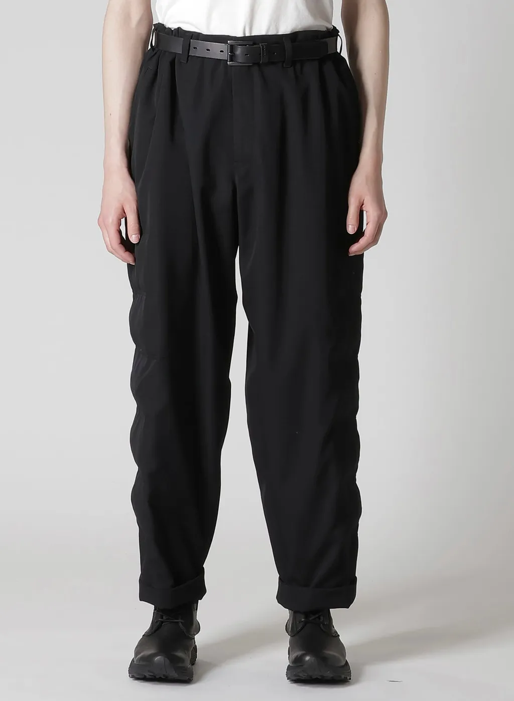 Wool Gabardine Side Padded Pants