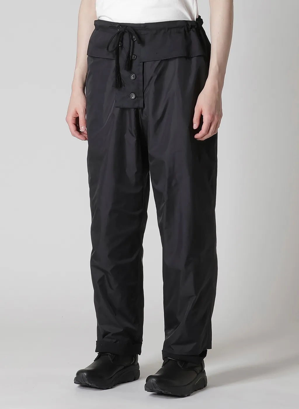 Wool Gabardine Side Padded Pants