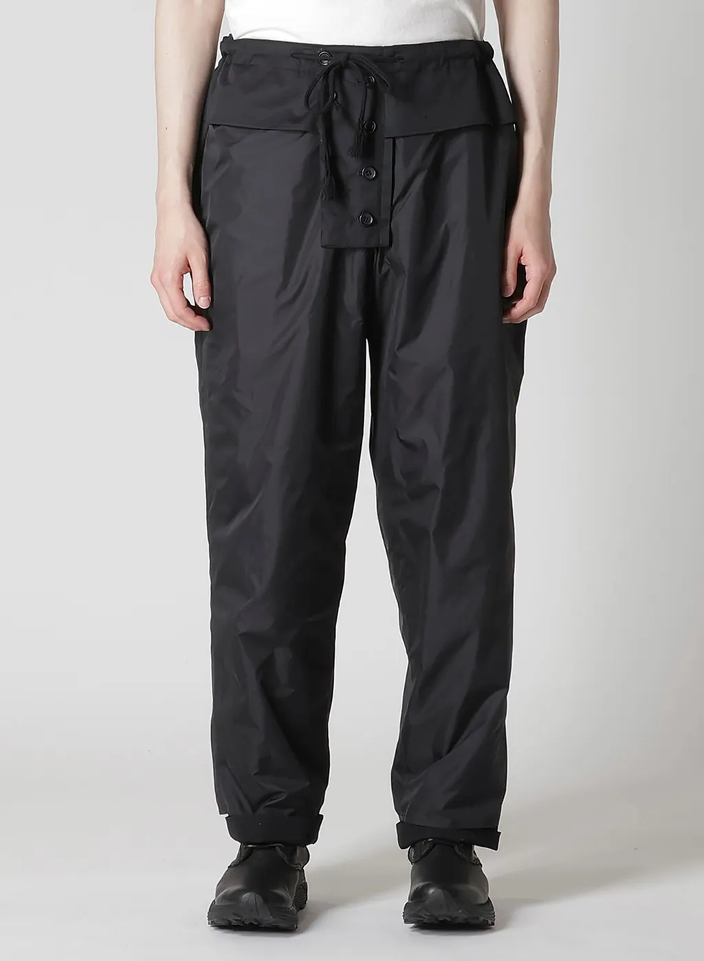 Wool Gabardine Side Padded Pants