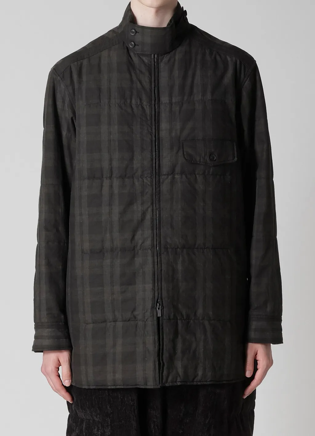 Madras Ink Plaid Cs Padded Blouse