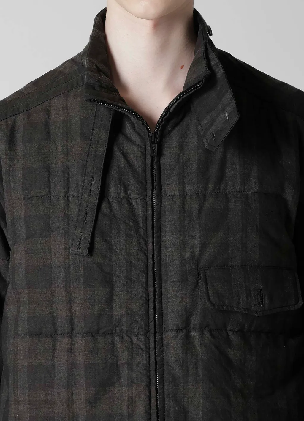 Madras Ink Plaid Cs Padded Blouse