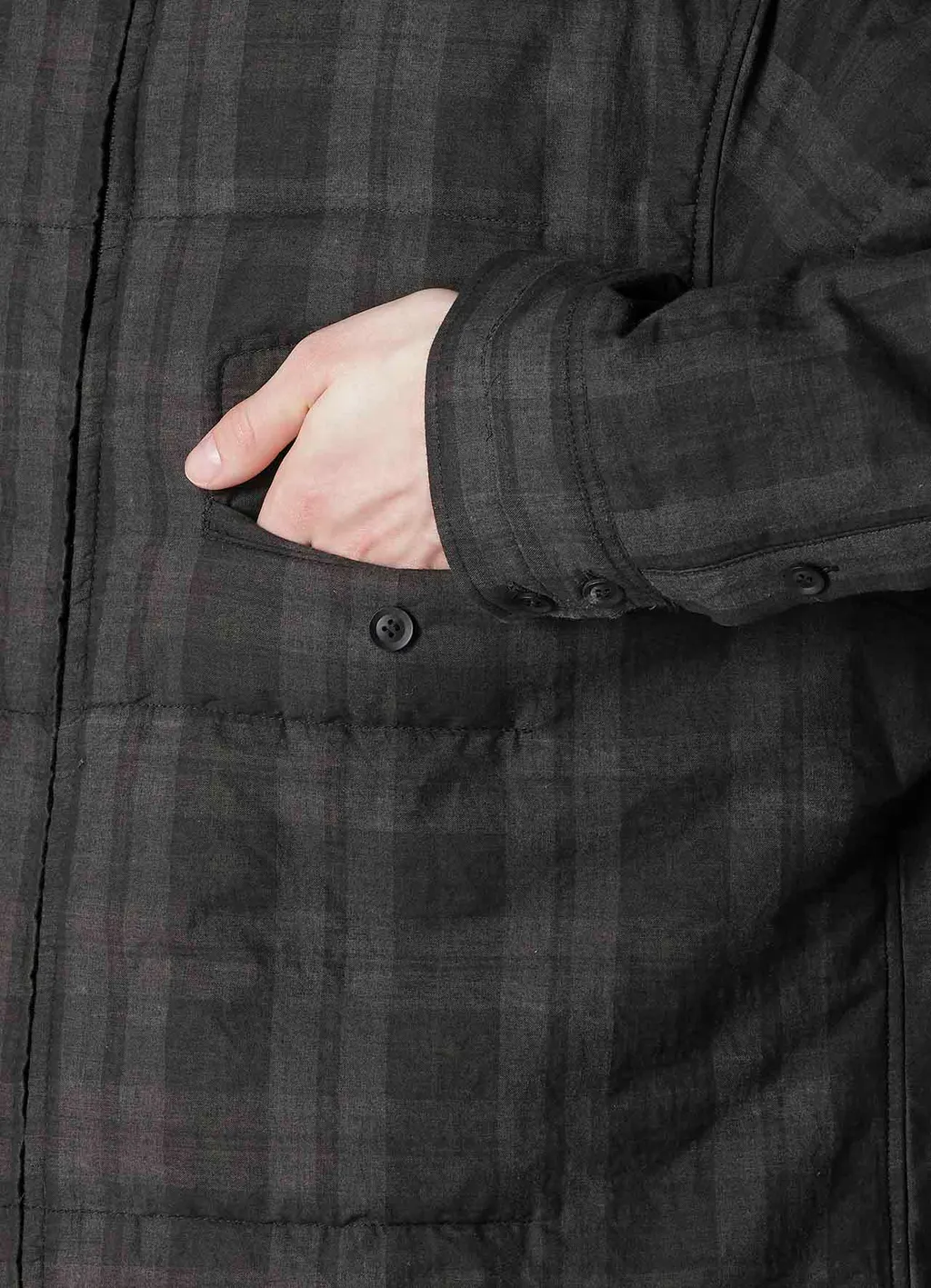 Madras Ink Plaid Cs Padded Blouse