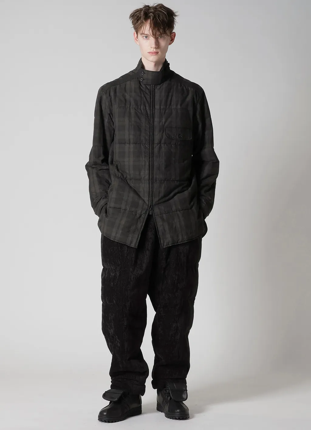 Madras Ink Plaid Cs Padded Blouse
