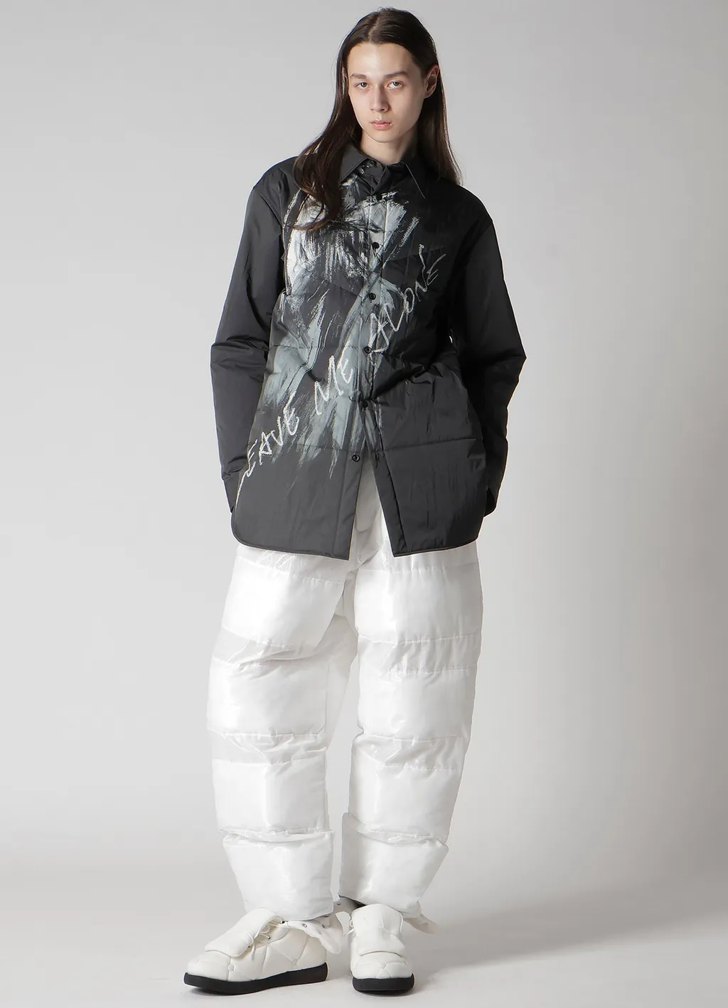 Y Message Printed Padded Blouse