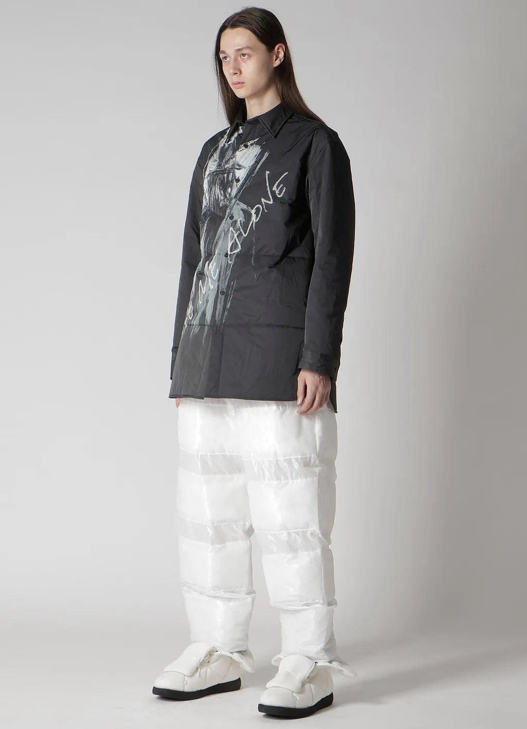Y Message Printed Padded Blouse