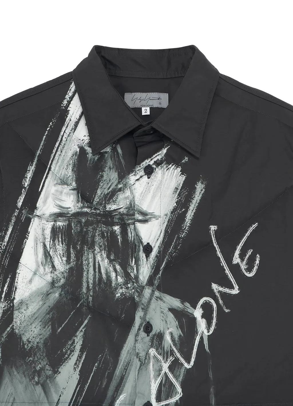 Y Message Printed Padded Blouse