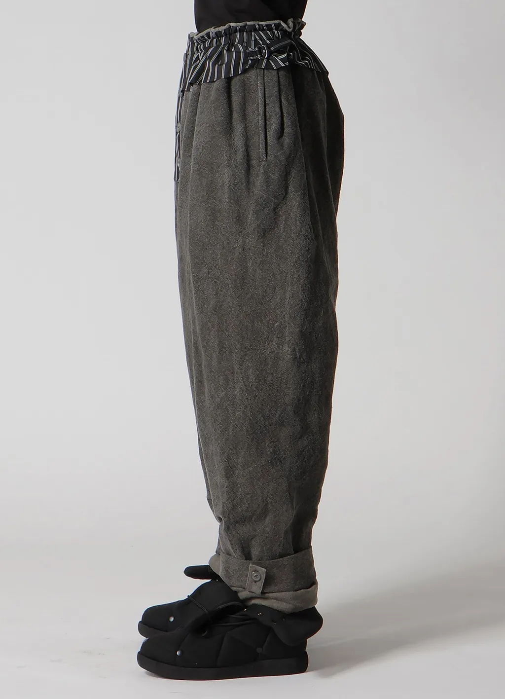 Silk Linen Pocket Detail Padded Pants
