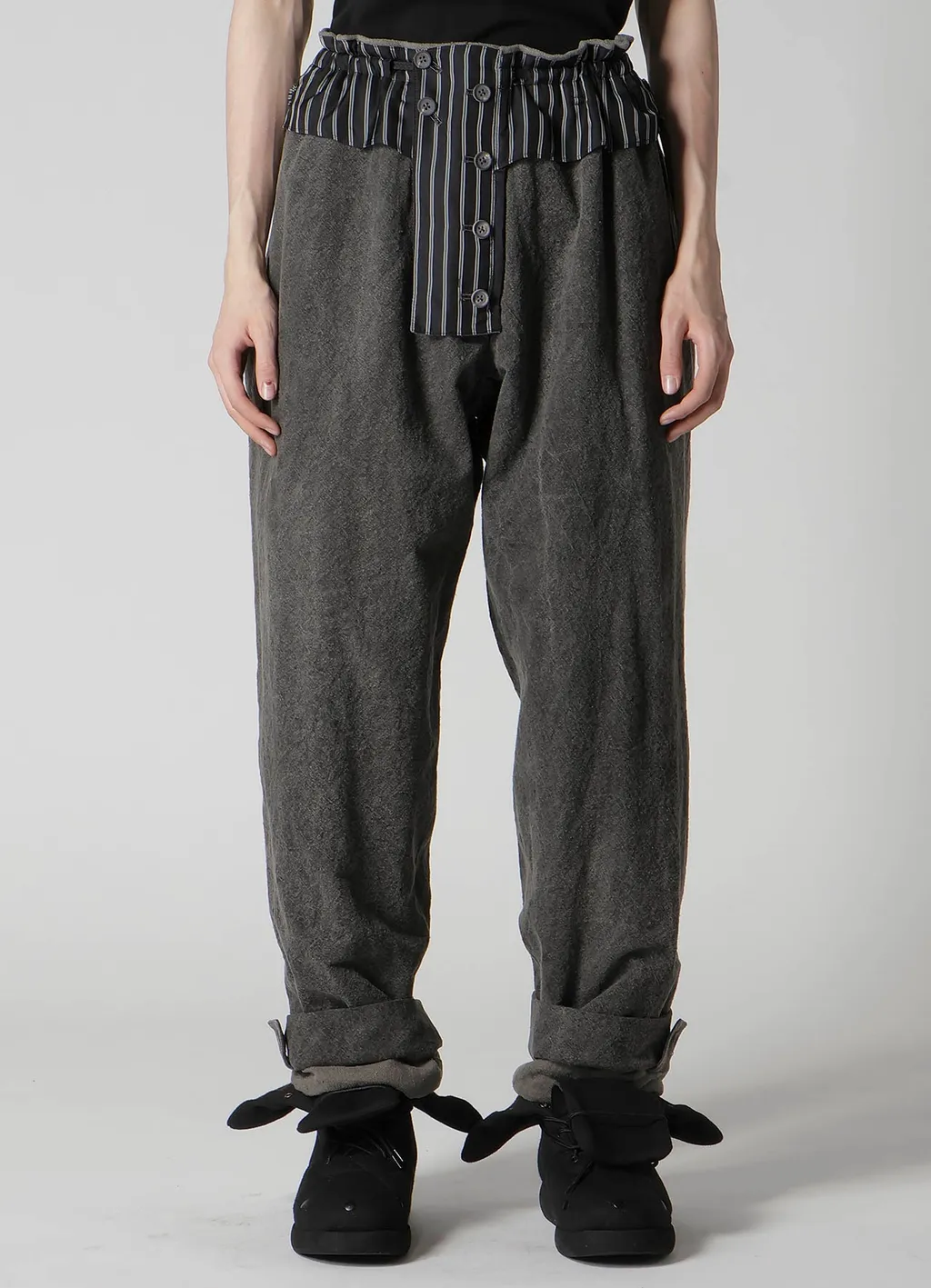 Silk Linen Pocket Detail Padded Pants