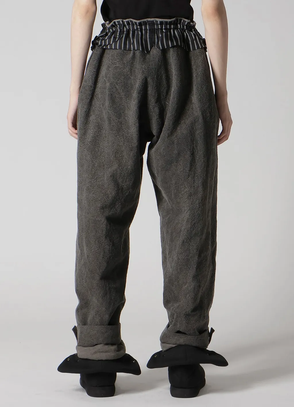 Silk Linen Pocket Detail Padded Pants
