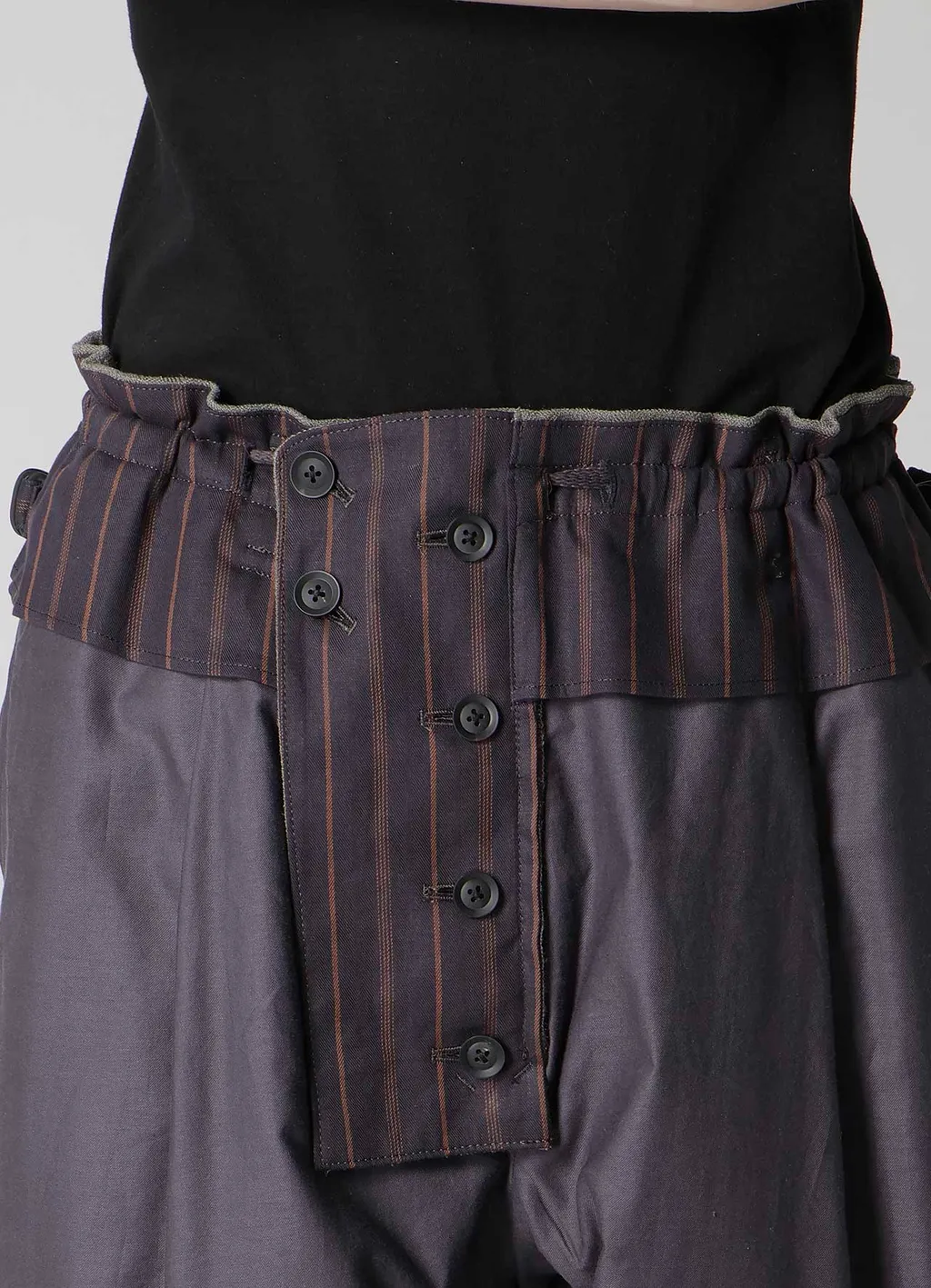 Silk Linen Knee Tab Padded Pants