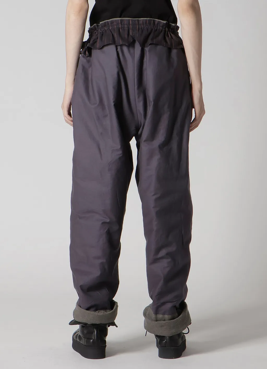 Silk Linen Knee Tab Padded Pants