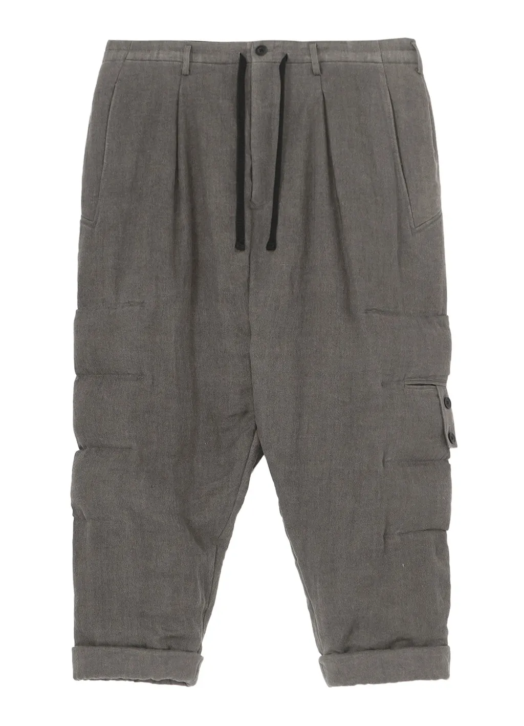 Silk Linen Knee Tab Padded Pants