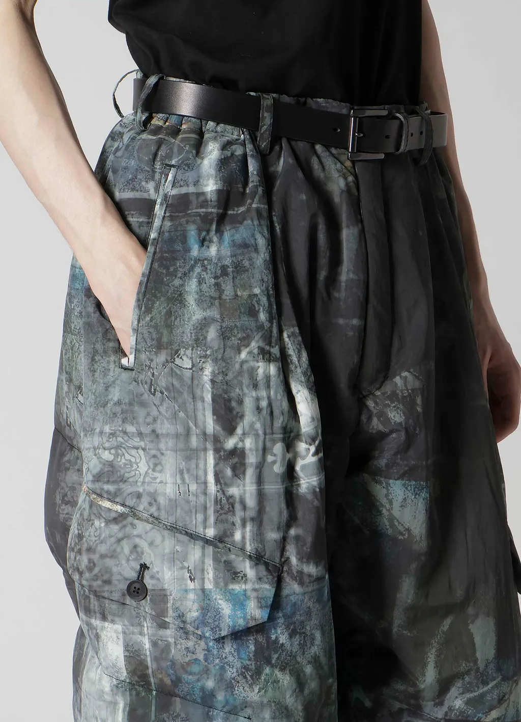 Diagonal Fpadded Printed Pants