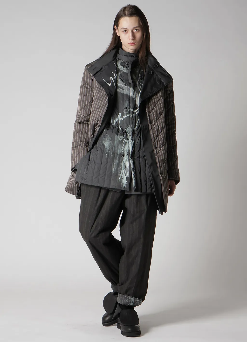 Diagonal Fpadded Printed Pants