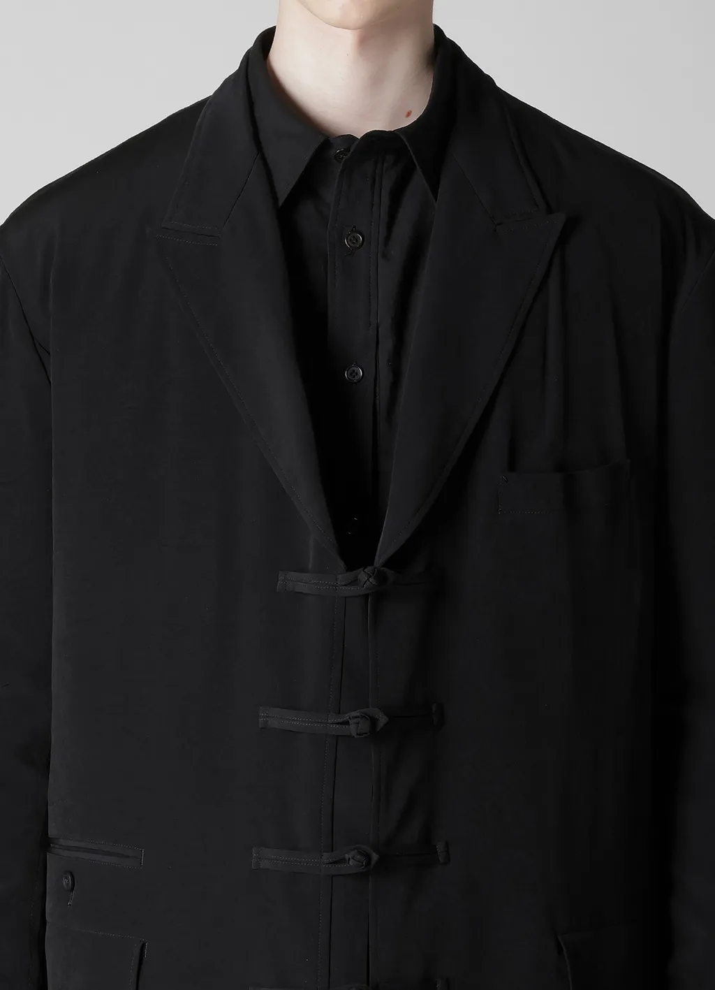 Ta Tuxedo Rib Combination Peaked Jacket
