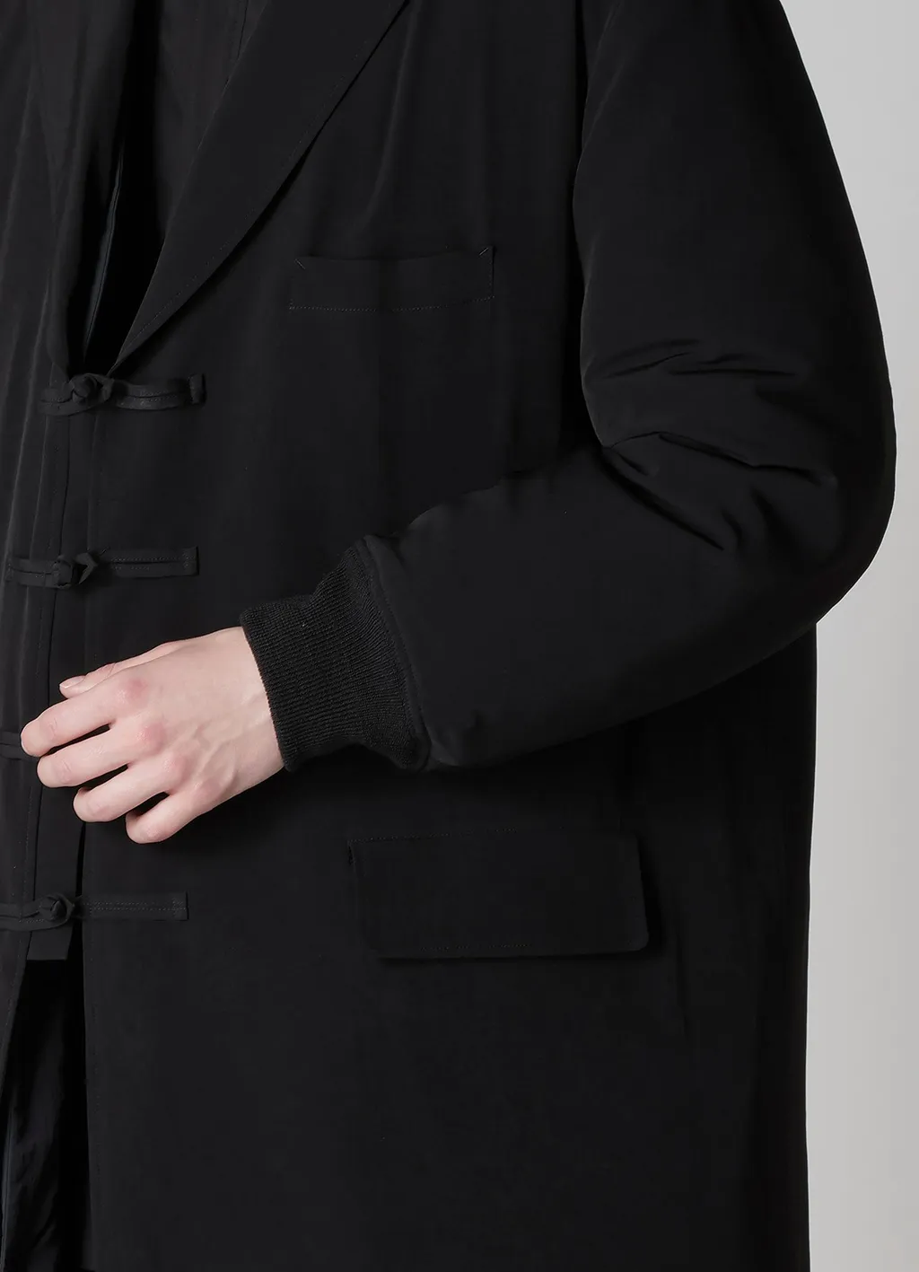 Ta Tuxedo Rib Combination Peaked Jacket