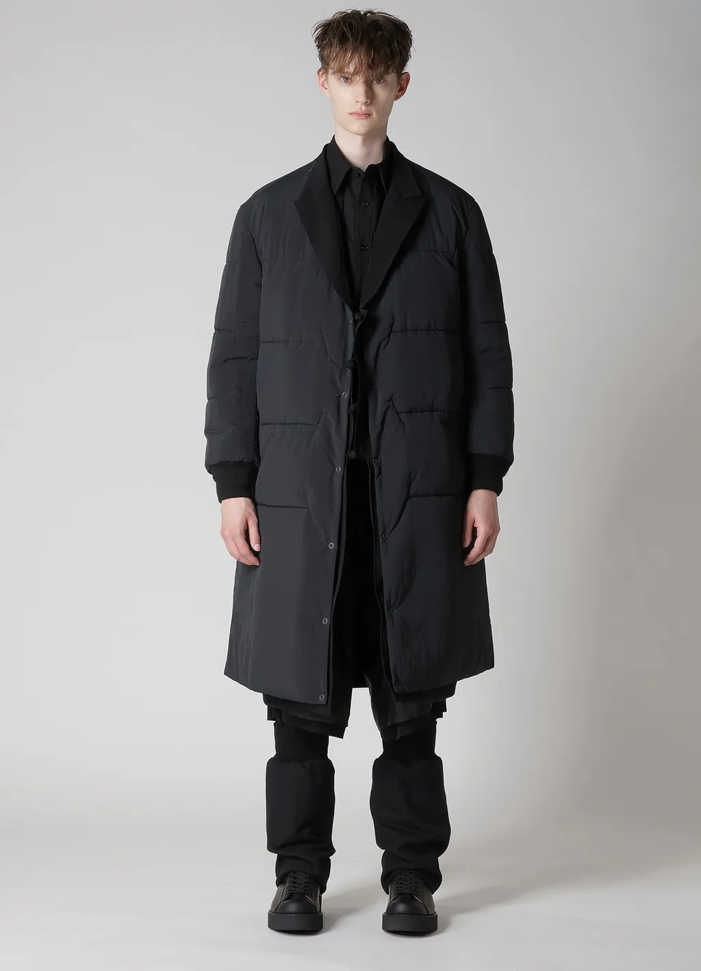 Ta Tuxedo Rib Combination Peaked Jacket