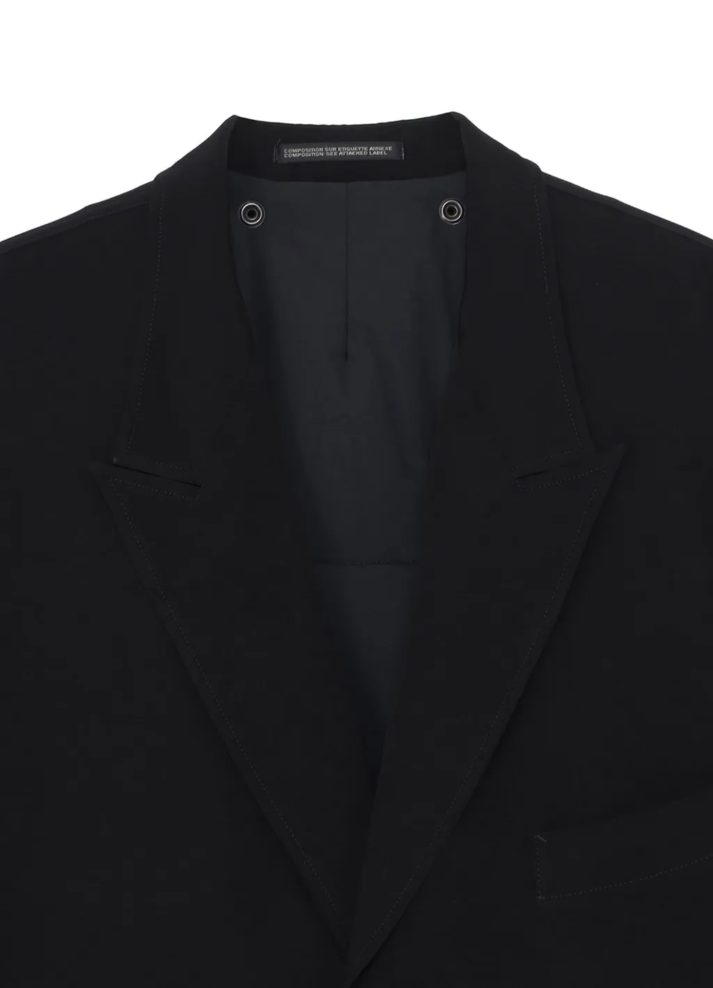 Ta Tuxedo Rib Combination Peaked Jacket