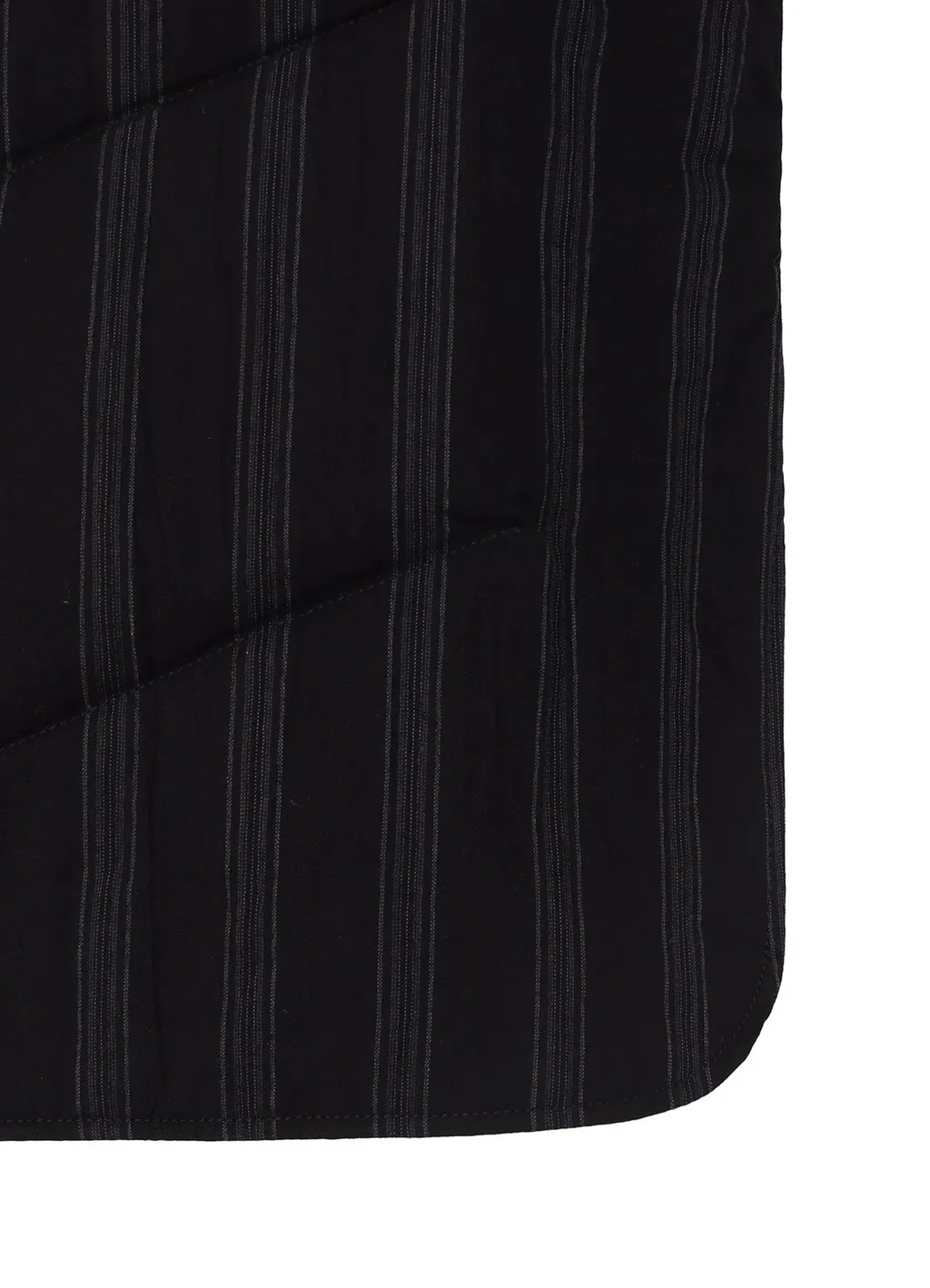Cotton Stripe 2Collar Diagonal Padded Blouse