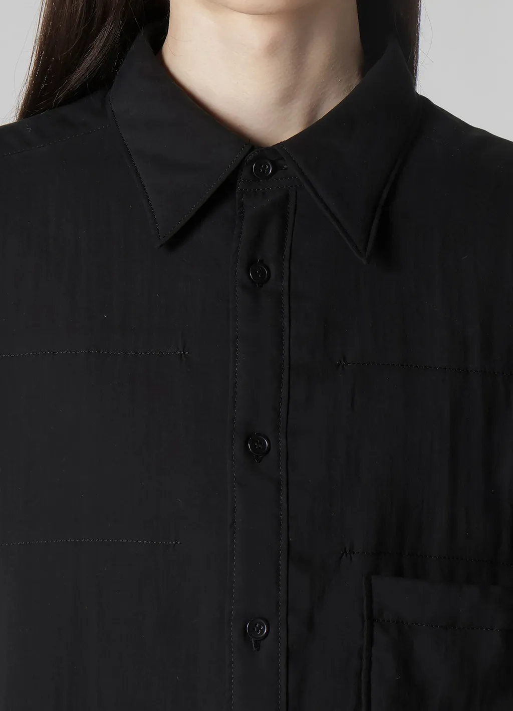 Cellulose Lawn Pk Detail Padded Blouse