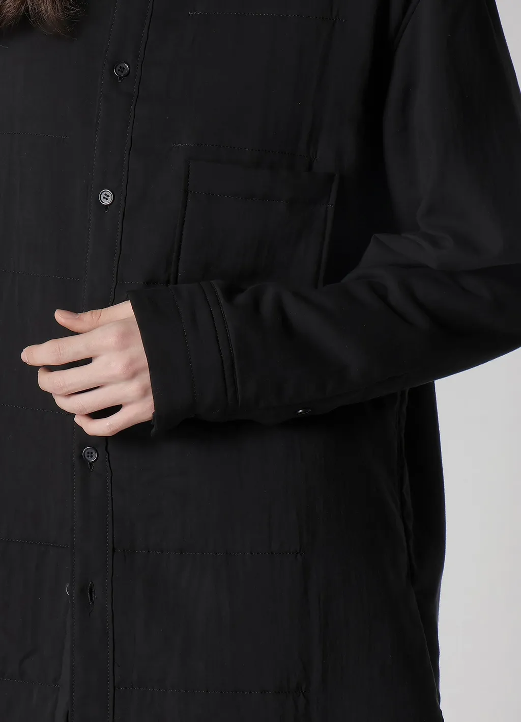 Cellulose Lawn Pk Detail Padded Blouse