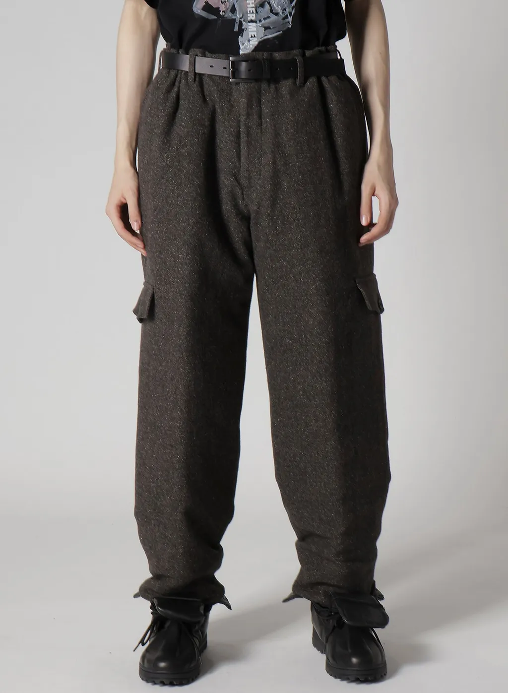 Silk Nep Tweed Side Pocket Pants With Liner