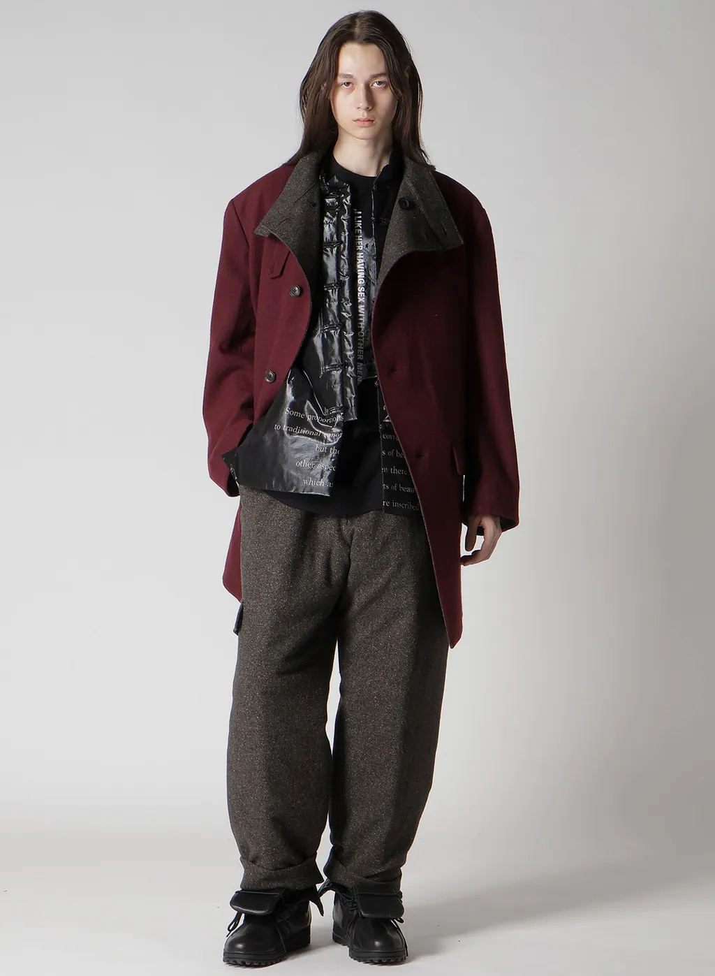 Silk Nep Tweed Side Pocket Pants With Liner