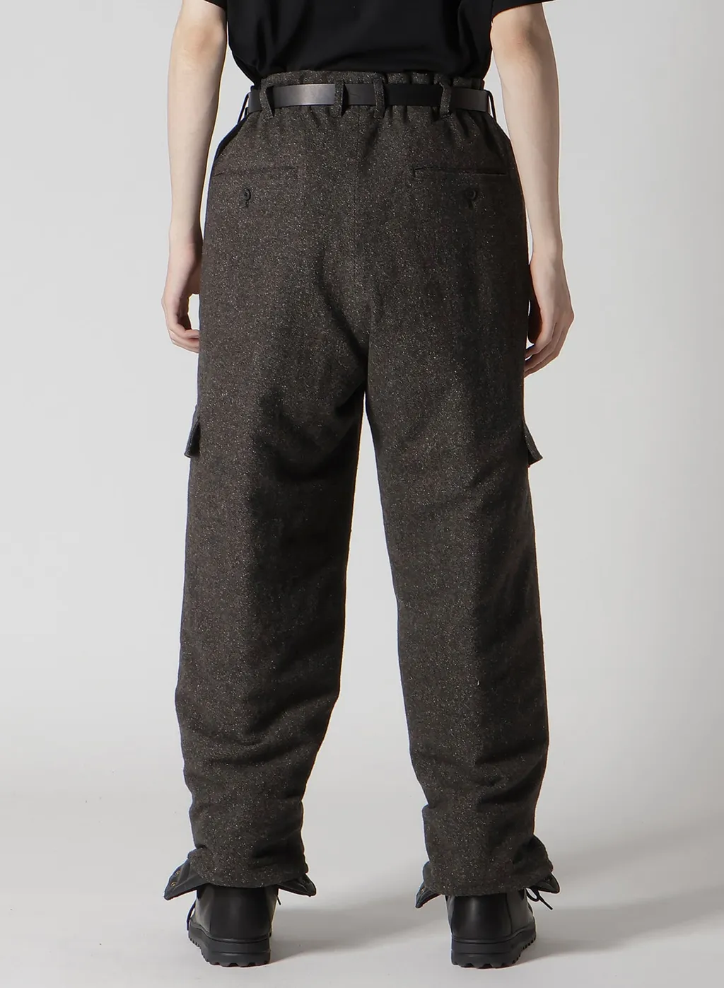 Silk Nep Tweed Side Pocket Pants With Liner