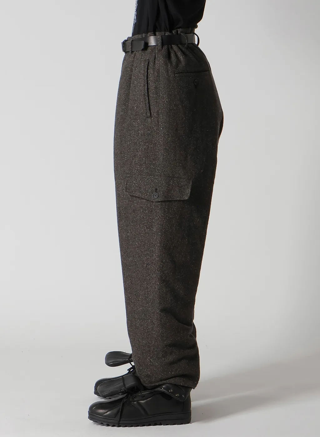 Silk Nep Tweed Side Pocket Pants With Liner