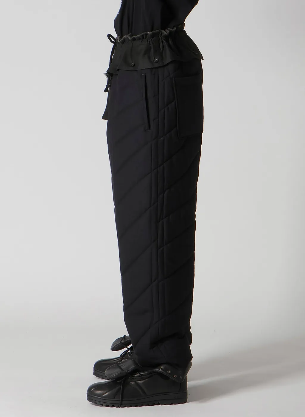 Silk Nep Tweed Side Pocket Pants With Liner