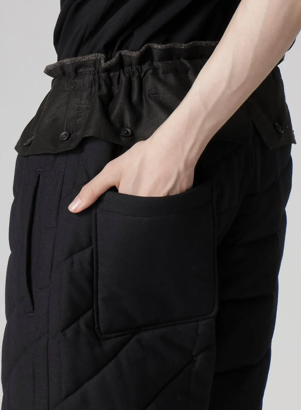 Silk Nep Tweed Side Pocket Pants With Liner