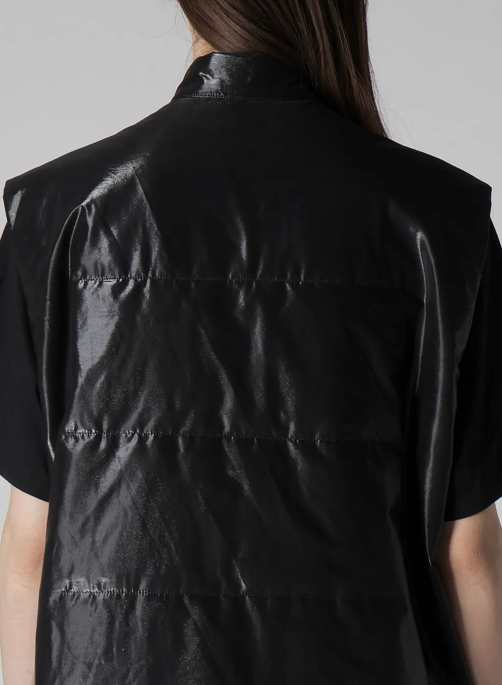 Paper Logo Printed Chinese Collar Vest