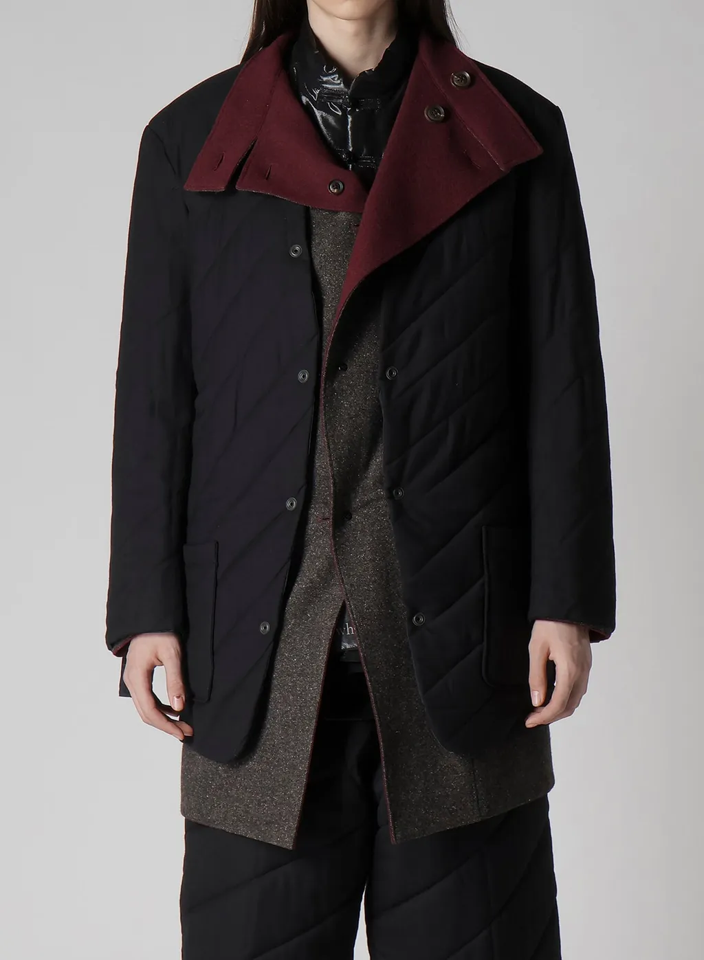 Dark Red Reversible Jacket With Liner