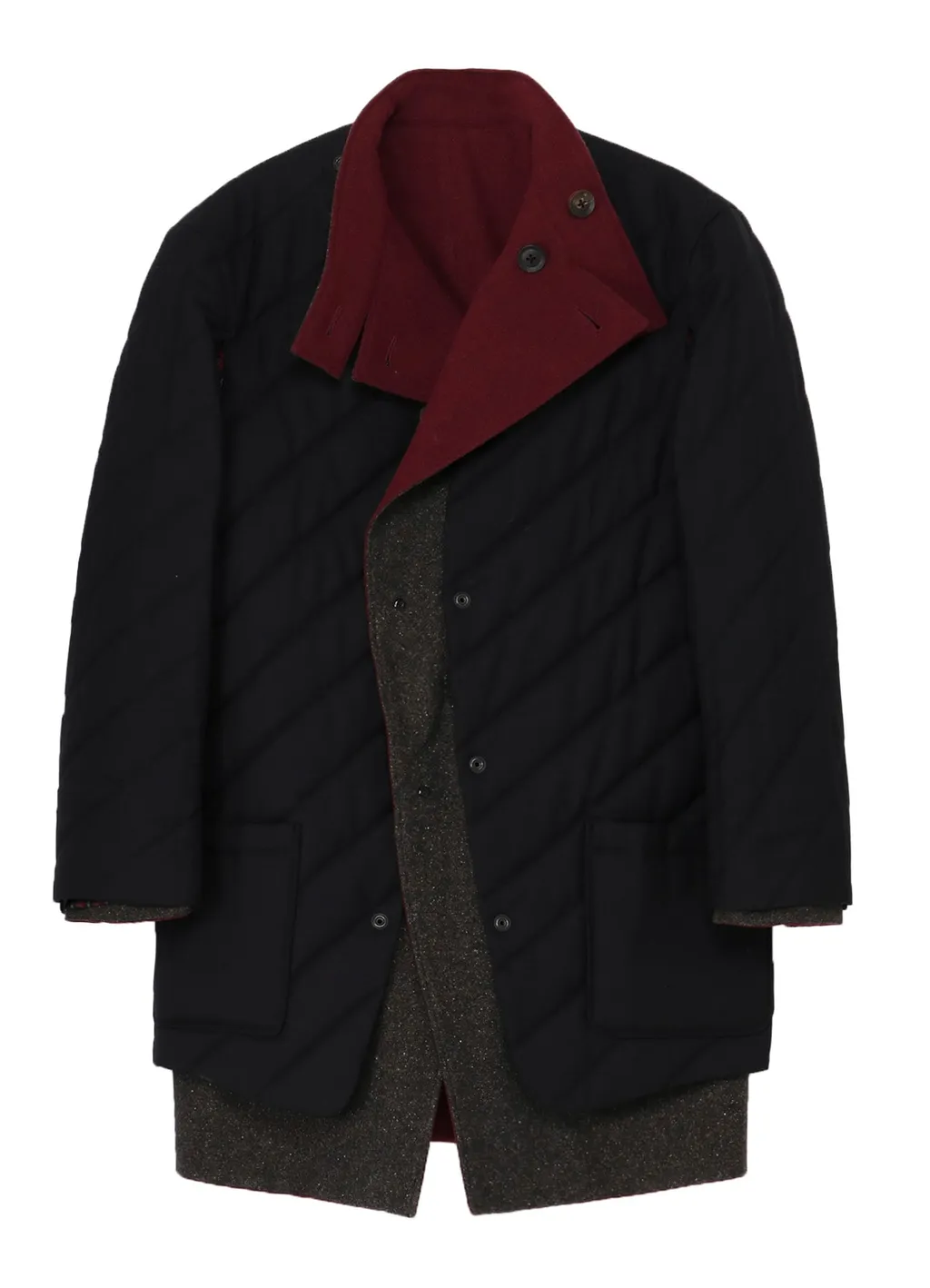 Dark Red Reversible Jacket With Liner
