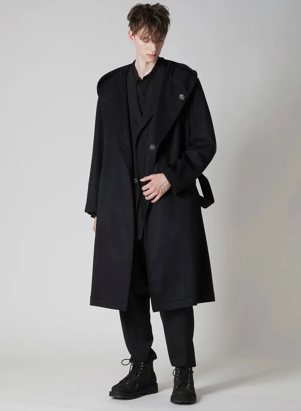 W/Ca Beaver Hooded Coat