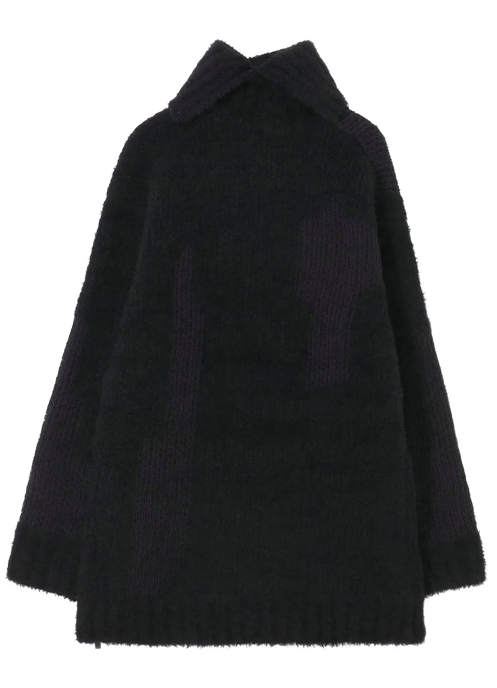 3G Jacquard Side Zip High Neck Po