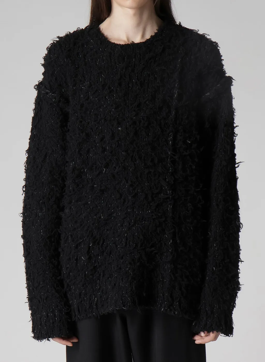 3G1P Brushed Plain Stitch Round Neck Po