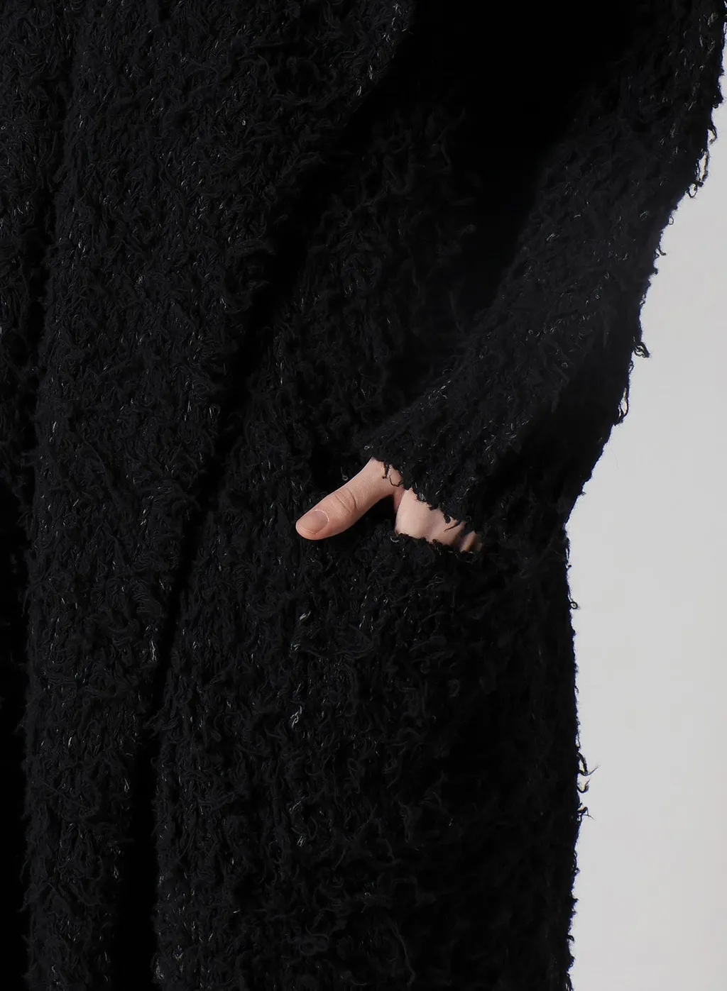 3G1P Brushed Plain Stitch Long Cardigan