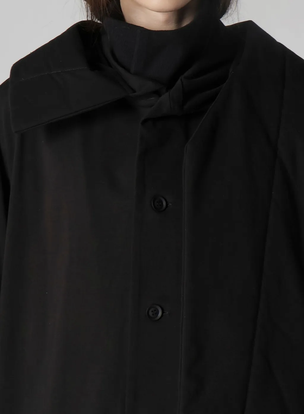 30/-High D Cotton Jersey Padded Long Coat