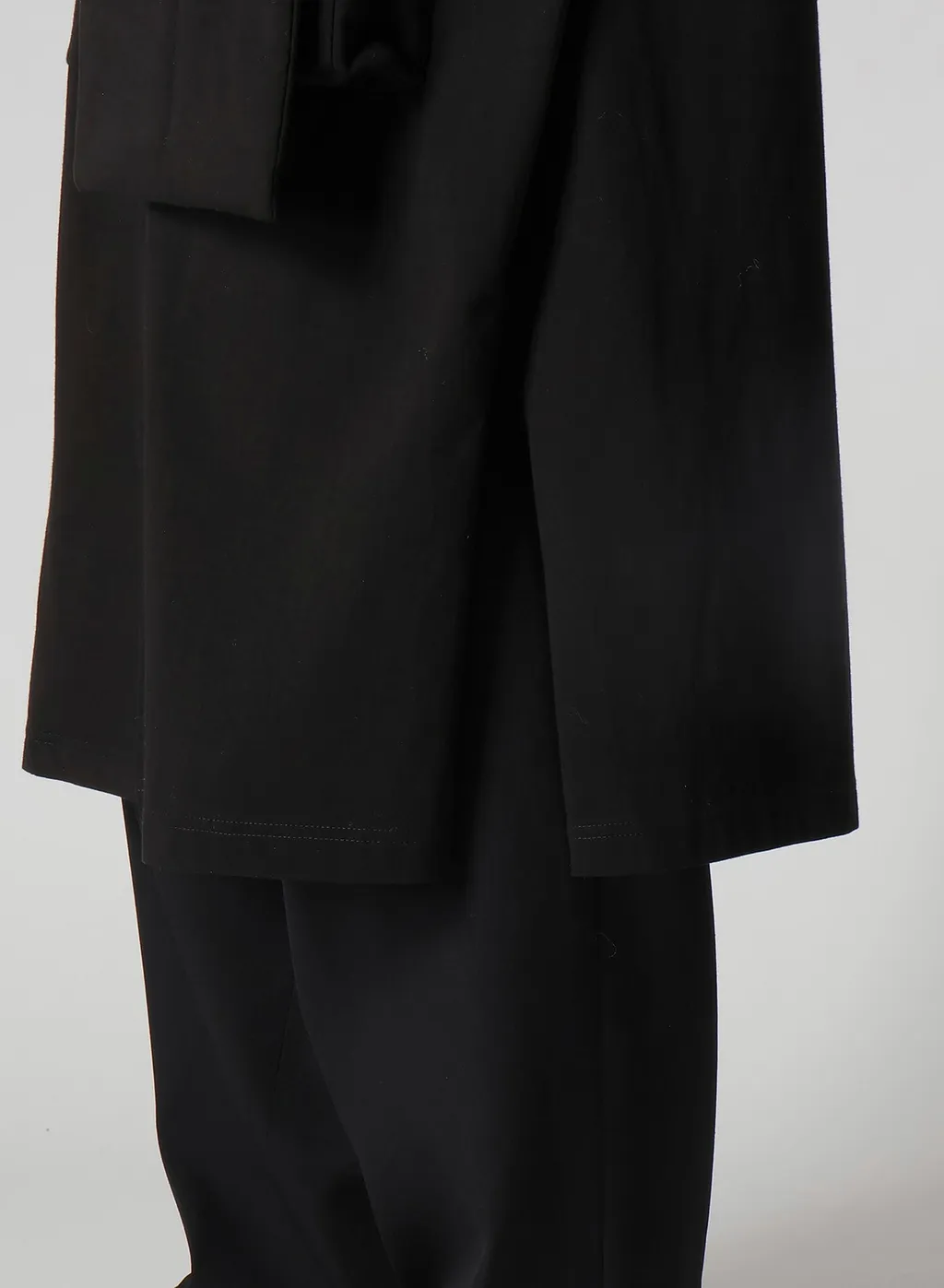30/-High D Cotton Jersey Padded Long Coat
