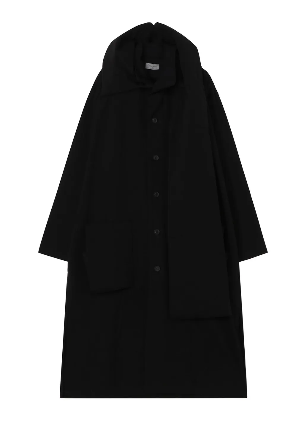 30/-High D Cotton Jersey Padded Long Coat