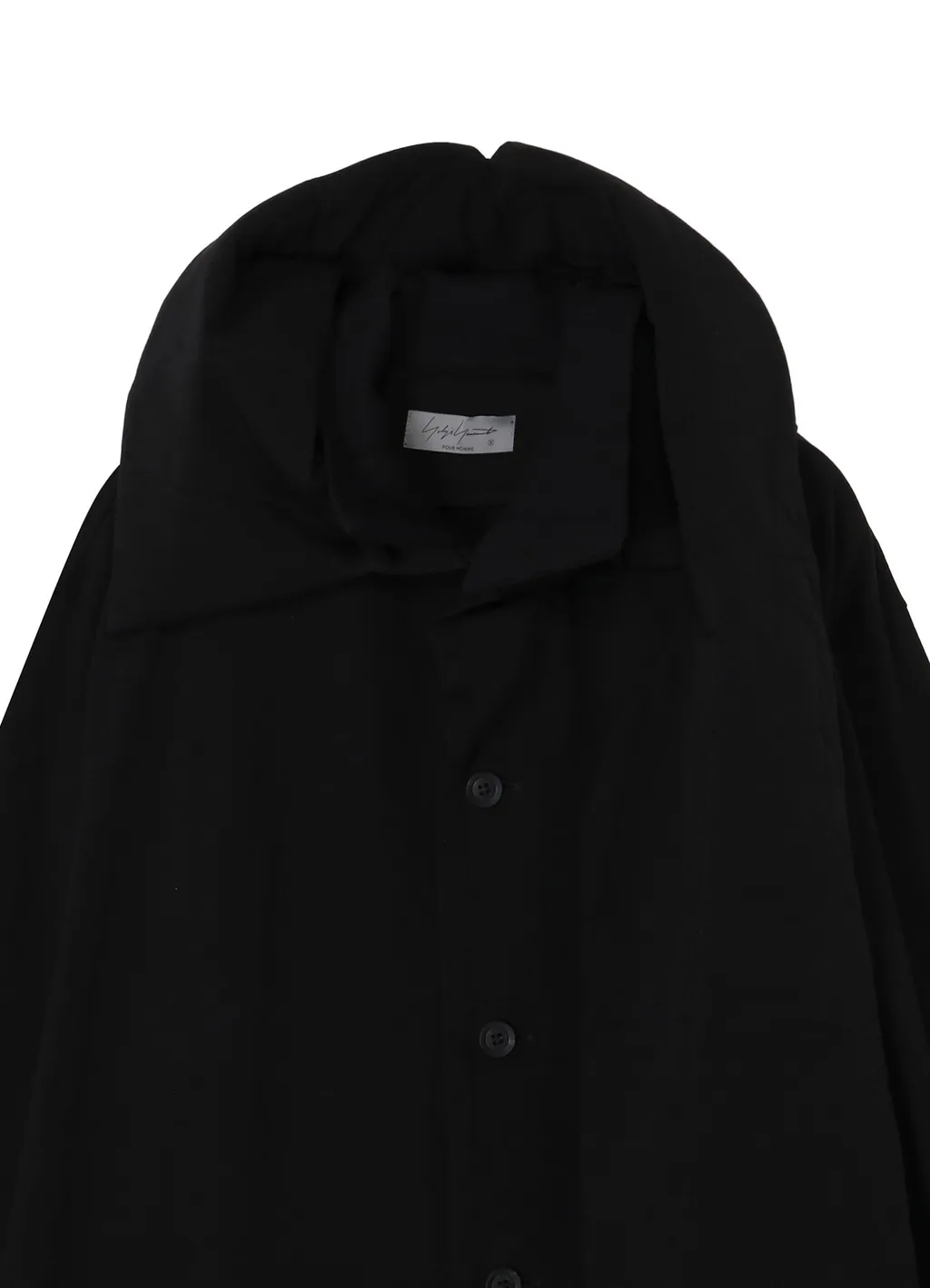 30/-High D Cotton Jersey Padded Long Coat
