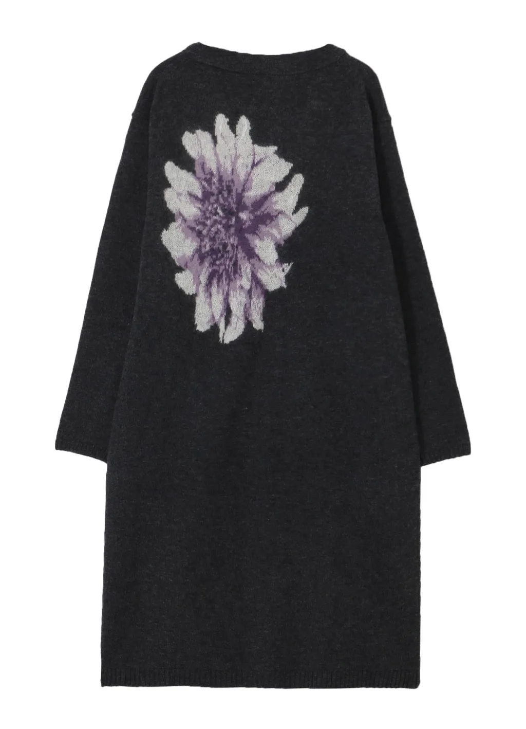 Flower Designed Long Cardigan