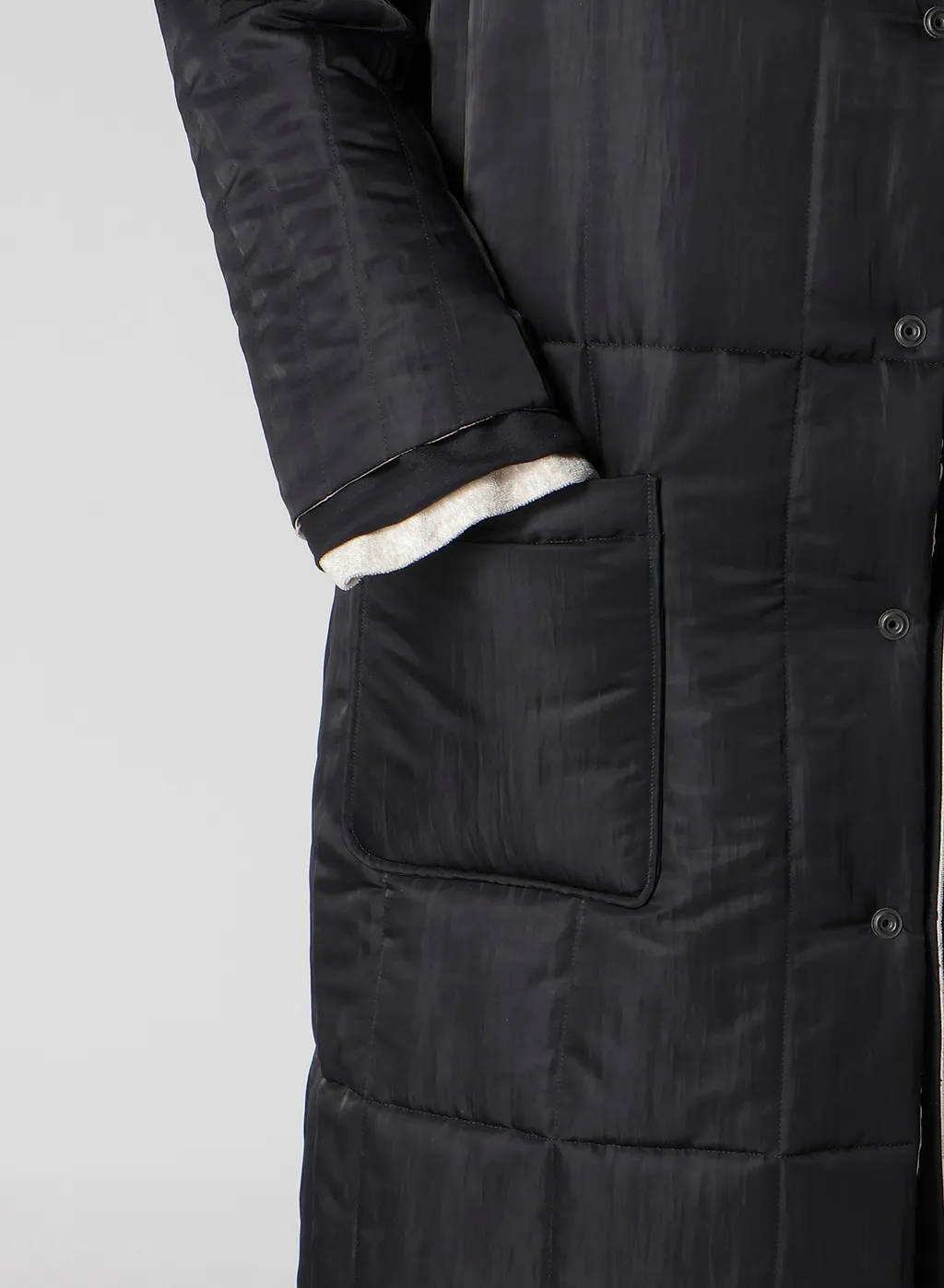Linen Velvet Stand Collar Jacket With Liner